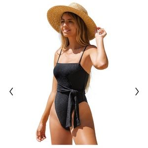 Cupshe Lauren Belted Bandeau One Piece